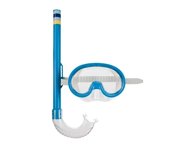 Máscara de Mergulho e Snorkel Infantil - Azul