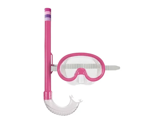 Máscara de Mergulho e Snorkel Infantil - Rosa