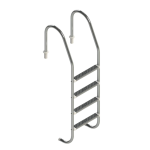 Escada para Piscina Inox 4 Degraus - Inaqua