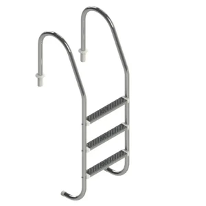 Escada para Piscina Inox 3 Degraus - Inaqua