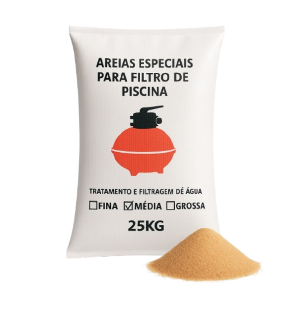 Areia Especial para Filtro Média 25kg