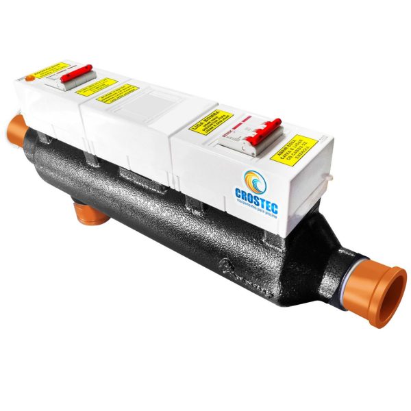 Aquecedor Manual 16kW para Piscinas até 80 Mil Litros Trifásico - Crostec